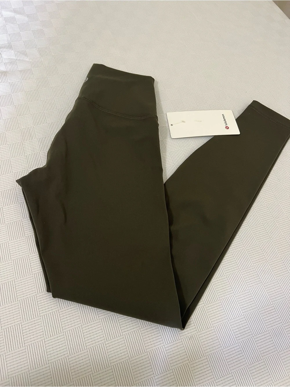 lululemon athletica green High-Rise Leggings with White Tank